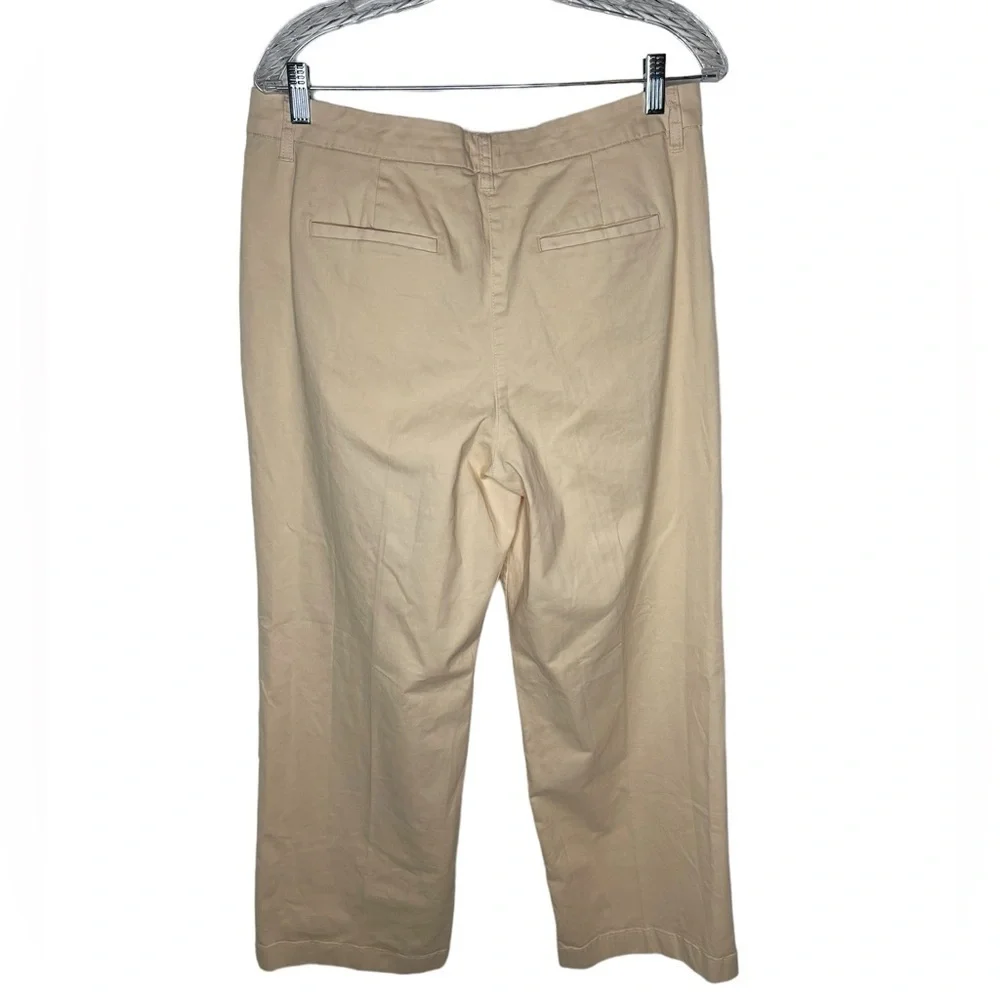 J.Crew Women’s Pleated khaki Pants Size 10 Straight Leg Zipper Closure Pockets